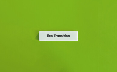 Eco Transition Concept on Green Background with Minimal Tile Design
