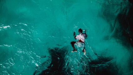 Snorkeling in turquoise waters in Pemba