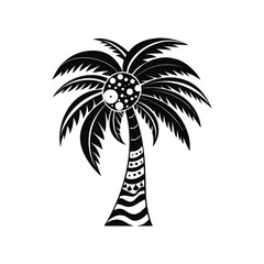 Tropical Palm Tree Silhouettes &ndash; Black and White Vector Set for Summer Designs
