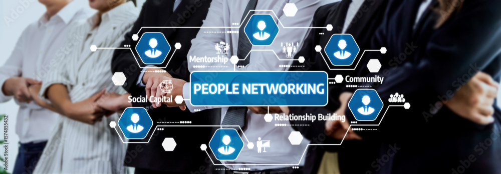 Aufkleber explore a visual representation of people networking, showcasing diverse teams collaborating and fos