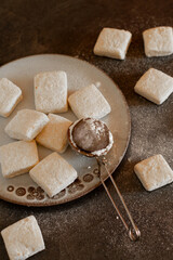 Shortbread cookies with icing sugar