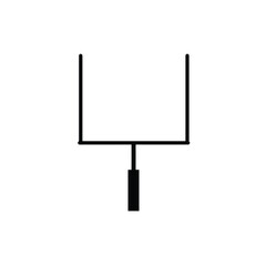 Black American football goal post icon sport © dipu