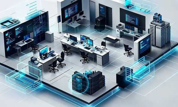 Connected office network visualization