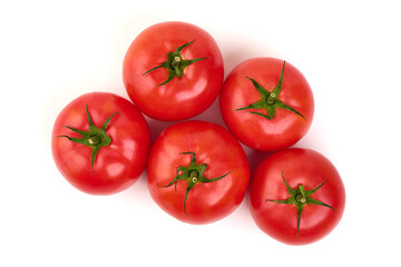 Ripe Tomatoes, isolated on white background
