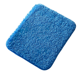 A blue rug with a blue border