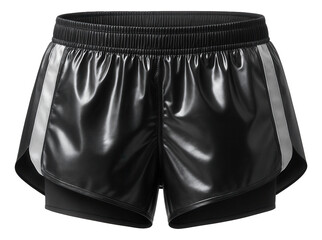 Reflective running shorts with laser-cut edges and inner key pocket