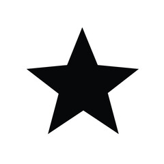 Black star icon on white background vector