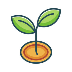 Green sprout emerging from soil symbolizing growth and new beginnings