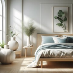 Modern Minimalist Bedroom Interior Design With Large Window and Natural Light