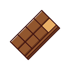 A delicious chocolate bar with a single light brown square