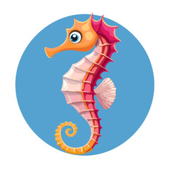Fototapeta premium Seahorse Icon Isolated on a Transparent Background 