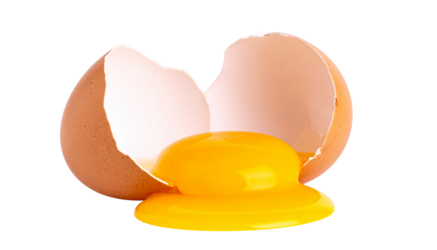broken egg isolated on transparent backgroung png editing element 