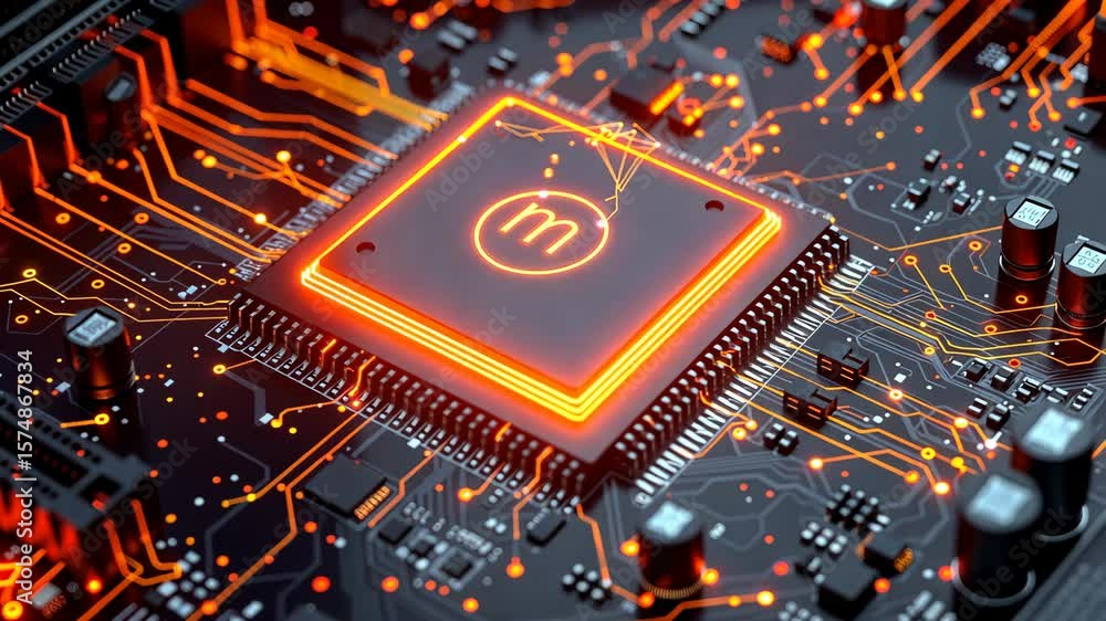 Poster electronic circuit board with processor