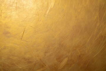 Close up of weathered golden metallic surface with subtle scratches and texture
