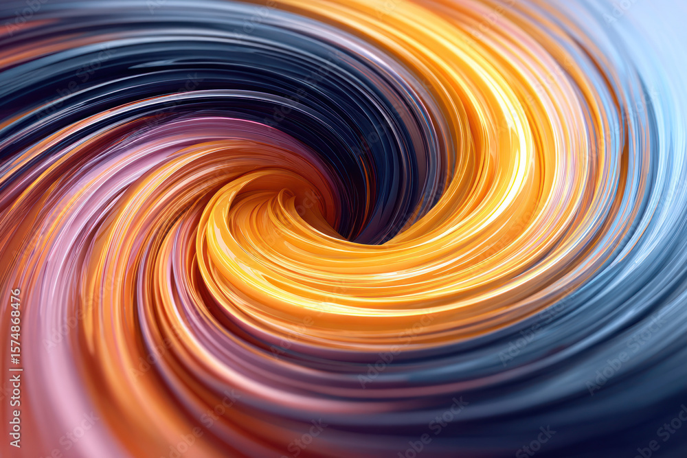 Poster vibrant colors blend and twist together in a captivating swirl, showcasing a dynamic and abstract co