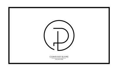 Alphabet letters P or PP logo monogram