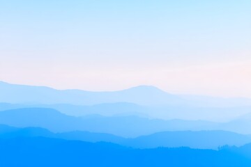 Obraz premium Blue layered mountains dreamy misty landscape