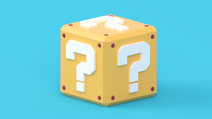 Colorful mystery box isometric illustration Web Banner, Party poster, advertising brochure, flyer,...