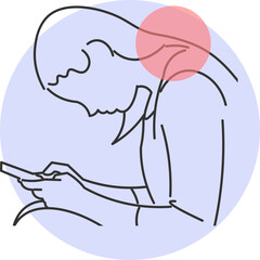 Curved Young Woman Feels Uncomfortable Using Cell Phone