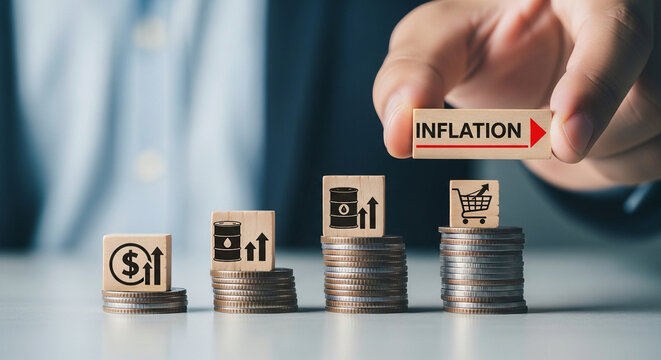 Rising inflation impacts economy with increasing costs of goods and services - Powered by Adobe