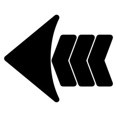 black arrow icon