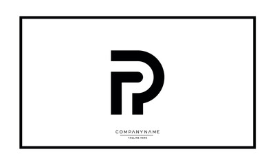 Alphabet letters P or PP logo monogram