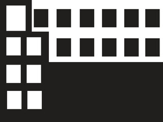Abstract city arcitecture artwork. Vector illustration.  Brutalism,  cubism.
