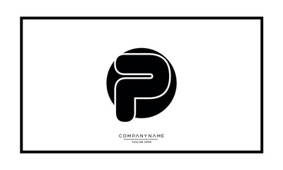 Alphabet letters P or PP logo monogram