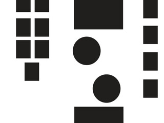 Abstract city arcitecture artwork. Vector illustration.  Brutalism,  cubism.