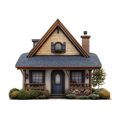 Cozy Cottage Dream: A picturesque cottage, featuring charming architectural details, stands as a beacon of comfort and tranquility, offering an inviting glimpse into a world of simple elegance.