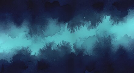 Abstract Watercolor Painting Blue and Turquoise Texture Background
