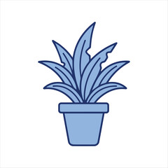 Indoor Plant with Broad Leaves in a Pot, Simple and Serene