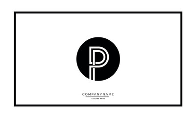 Alphabet letters P or PP logo monogram
