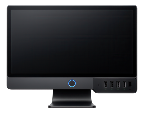 All-in-one solution with high-resolution display and modular port expansion for business environments