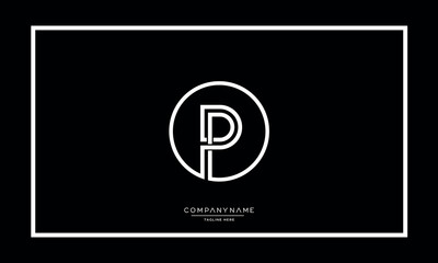Alphabet letters P or PP logo monogram