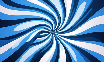 A radiant blue and white starburst pattern featuring dynamic and energetic lines pointing outwards, evoking feelings of excitement and energy in a vibrant