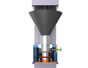 Industrial Meatball Making Machine 3D Render: High-Resolution Food Processing Automation Equipment for Mass Production in Commercial Kitchens and Manufacturing Plants on Transparent HD Background