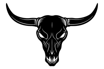 bull head isolated on white