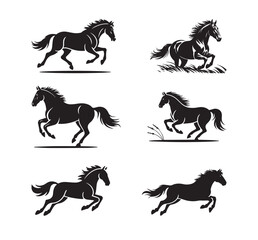 horse silhouette vector