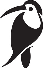 Minimal toucan bird logo