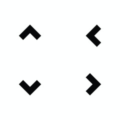 Arrow Icons Set Up, Down, Left, and Right Directional Symbols  