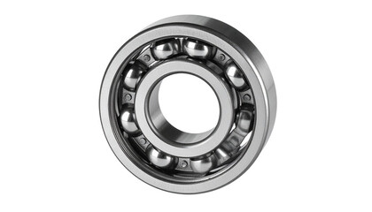 metal silver ball bearing spherical 3d isolated on transparent background