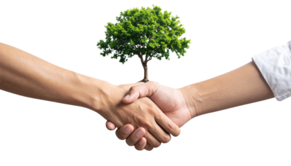 hands holding tree handshaking with tree save tree transparent png go green editing element environment friendly concept 