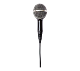 Microphone with cable isolated on transparent background