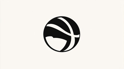 Black basketball symbol on light background. Concept for sports, games, design, abstract