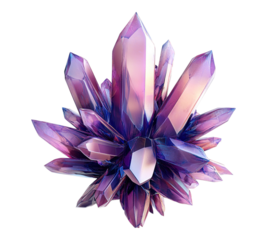 A purple crystal with a blue hue