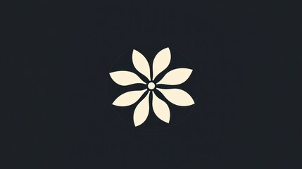 Abstract flower graphic design, minimalist style,  potential for branding