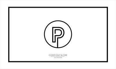 Alphabet letters P or PP logo monogram
