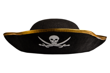 Pirate hat with skull transparent