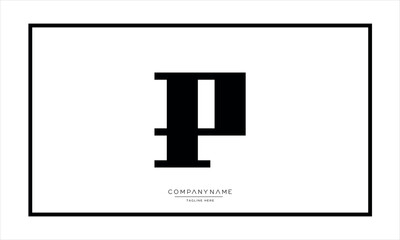 Fototapeta premium Alphabet letters P or PP logo monogram